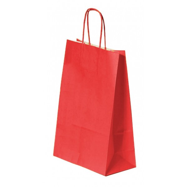 Punga hartie pentru cadou A4 Papiroti 16088, m.rasucite, 90g/m², 22x31x10cm, rosu