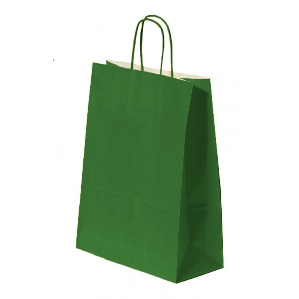 Punga hartie pentru cadou B4 Papiroti 04622, m.rasucite, 90g/m², 18x22x8cm, verde
