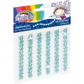 Accesorii creatie - diamante sirag plastic, bleu, 9cm, autoadezive, flori, blister 6 buc, Fiorello, GR-DS06 / 170-2402