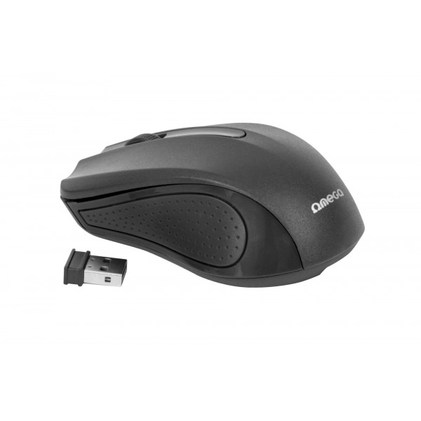 Mouse wireless Omega Ergonomic OM0419B, 1000 dpi, conector USB 2.4GHz, negru