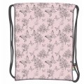 Rucsac cu snur pentru copii St.Right Vintage Butterflies 623196, roz cu gri