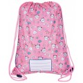 Rucsac cu snur pentru copii Bambino Caticorn 29389, albastru cu roz