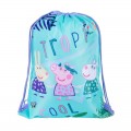 Rucsac cu snur pentru copii St.Majewski Peppa Pig 34703, bleu