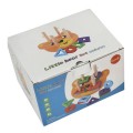 Jucarie lemn set educativ, Little Bear cu 4 turnuri si accesorii colorate