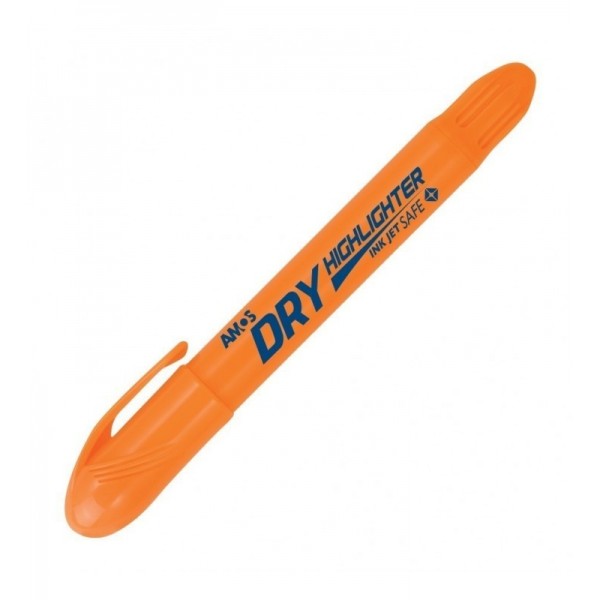 Textmarker Amos Dry, varf uscat rotund, culori fluorescente
