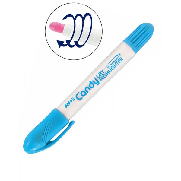 Textmarker Amos Candy Dry, varf uscat rotund, culori pastel