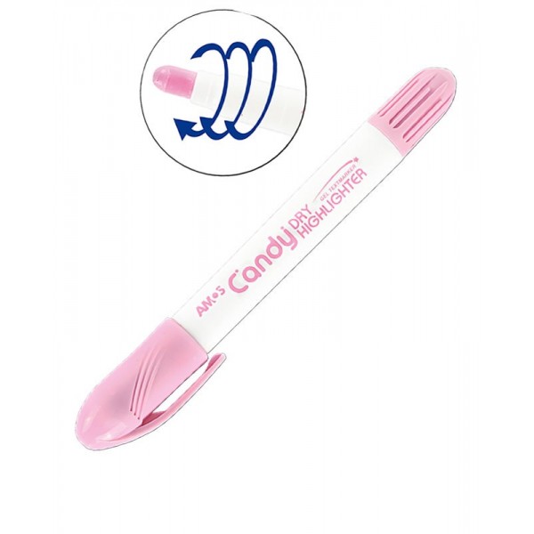 Textmarker Amos Candy Dry, varf uscat rotund, culori pastel