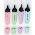 Textmarker Grand GR-225P, varf tesit, 1-4.2mm, set 4 culori pastel (roz, verde, mov, albastru)