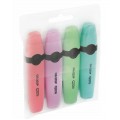 Textmarker Grand GR-225P, varf tesit, 1-4.2mm, set 4 culori pastel (roz, verde, mov, albastru)