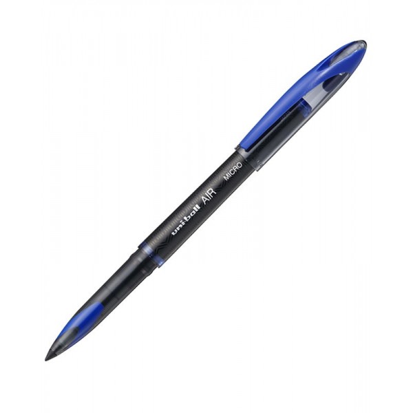 Roller Uni-ball AIR Micro UBA-188-M, 0.5mm, corp negru, detalii in culoarea scrisului