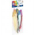 Accesorii creatie - pene, diverse culori, 10-15cm, cu sclipici, set 10 buc, Fiorello, GR-FE012 / 170-2617