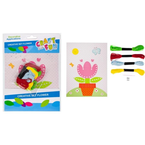 Accesorii creatie - floare, kit creativ sfoara, Craft with Fun, 445961