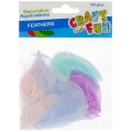 Accesorii creatie - pene, diverse culori, 5-6cm, pastel, 50g, Craft with Fun, 501477