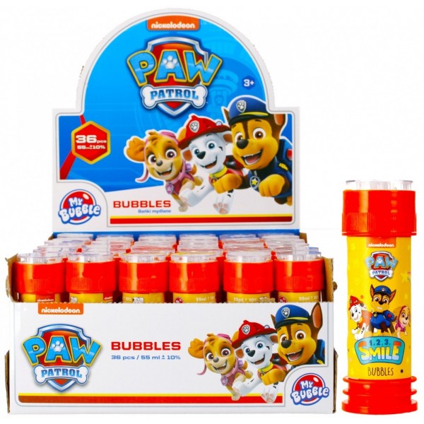 Jucarie solutie baloane sapun, My Bubble Paw Patrol, cu recipient din plastic, 485313, 55ml