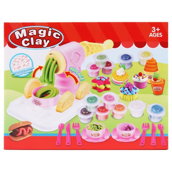 Set creatie plastilina Mega Creative Magic Clay 471064, cu accesorii, +3 ani