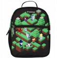 Ghiozdan Starpak Pixel Game, gradinita, 1 compartiment, 1 buzunar, negru cu verde, 506019