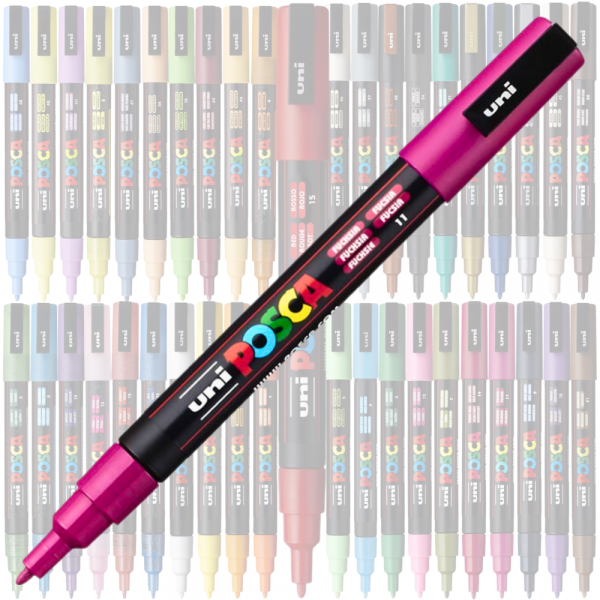 Marker UNI Posca PC-3M, varf rotund, 0.9-1.3mm