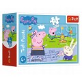 Puzzle carton 54 piese Trefl Mini - Peppa Pig - sotron, 19627, 4+ ani