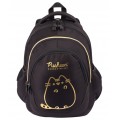 Ghiozdan St.Majewski Pusheen, 42cm, 4 compartimente, negru cu auriu, BP6 / 663154