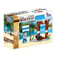 Set de constructie Alleblox, Pirati, 525222 / 24 / 25 / 27, 96-103 piese, 19x14x5cm, +6 ani