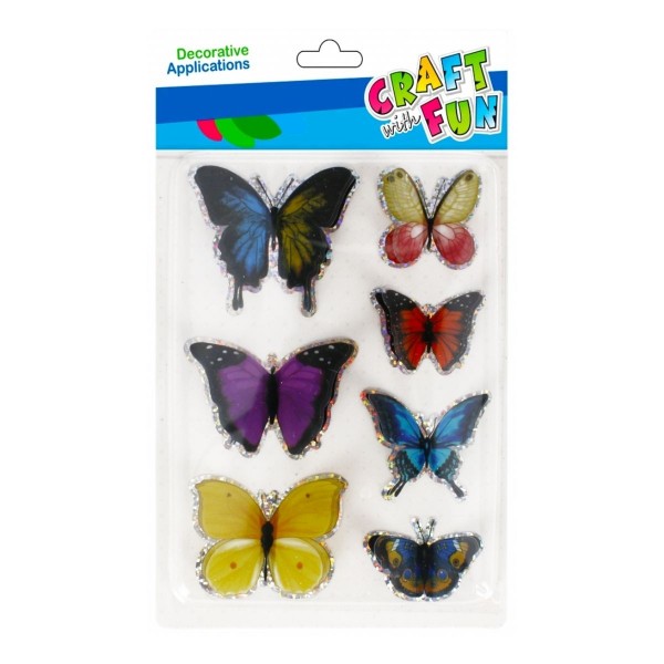 Sticker futuri colorati 3D autocolant, Craft with Fun, 521671, set 7 buc