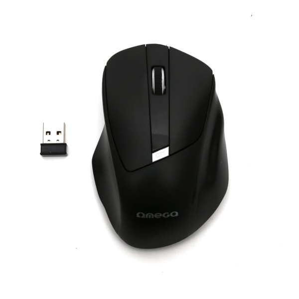 Mouse wireless Omega OM216B, 1000-1200-1600 dpi, conector USB 2.4GHz, negru