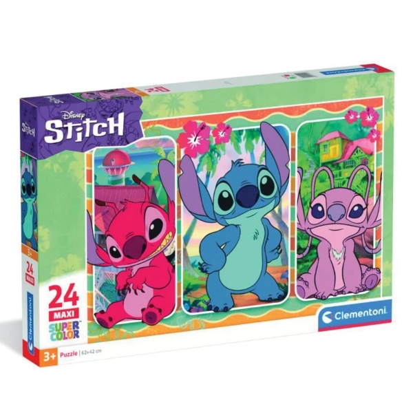 Puzzle carton 24 piese Clementoni Maxi Stitch, 28513, +3 ani