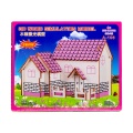 Puzzle lemn 3D - Casa Roz, 2 foi, Colorarte, A-106