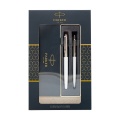 Set cadou stilou + pix Parker Jotter clasic, corp metalic alb