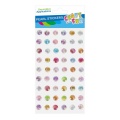 Accesorii creatie - stickere autoadezive - scoici diverse culori, 10mm, set 54 buc, Craft with Fun 545785