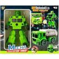 Masina 2in1 Transformer MegaCreative 498832, masina de gunoi / robot, plastic, verde, 3+ ani