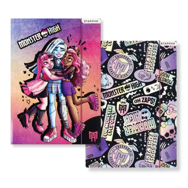 Mapa carton Starpak Monster High, cu elastic, A4