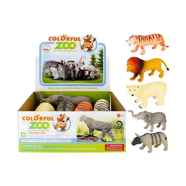 Jucarie figurine animale salbatice cu sunet MegaCreative 500763, 28 cm, 37x15x35cm, +3ani