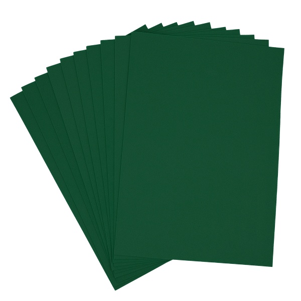 Hartie gumata A4, 1.3mm, verde craciun, set 10 coli, Colorarte