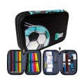 Penar echipat St.Majewski St.Right Neon Football, 2 fermoare, negru cu bleu, 27 piese