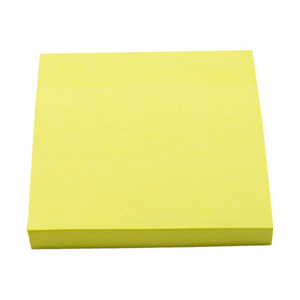 Notes adeziv Office Cover A03, 100 coli, 75x75mm, galben pastel, blister