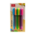 Set 6x Pix cu gel Radius Tri Line+, 0.7mm, cu capac, blister cu 6 culori fluorescente