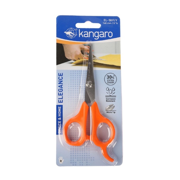 Foarfeca Kangaro Elegance EL-58F/Y, 14.8cm, lama inox, blister