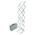 Stand zig zag Deflecto 36100, A4, portret, pliabil, 6 rafturi, fata/verso, pentru brosuri
