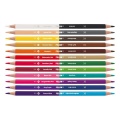 Creioane colorate Milan 07112312, bicolor, triunghiulare, 12+12 culori, blister carton