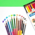 Creioane colorate Milan 07112312, bicolor, triunghiulare, 12+12 culori, blister carton