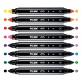 Carioci colorate Milan Maxi Bicolor 80090, 2 capete, 8 culori, blister carton
