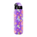 Recipient scolar Noki T-0101, 550ml, pentru lichide, diverse culori pale, push cu siguranta si capac protectie