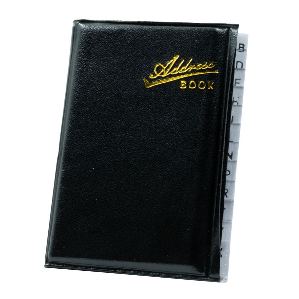 Agenda telefonica CNX 5084-40, mica, coperta imitatie piele, negru